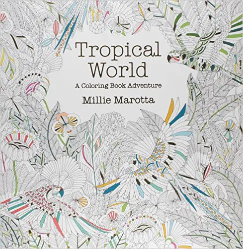 Anxiety Coloring Books Tropical World